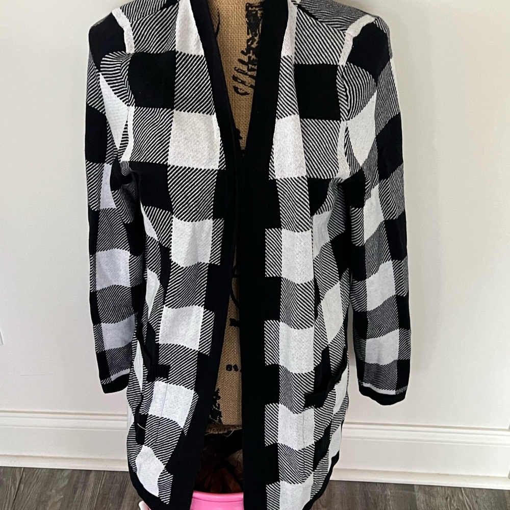 Kim Rogers Monochrome Checkered Blazer